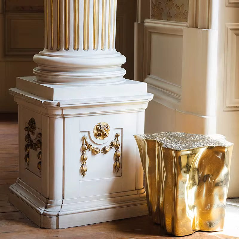 Pure Brass Luxury Coffee Table Set - Custom Modern Gold Indoor Furniture