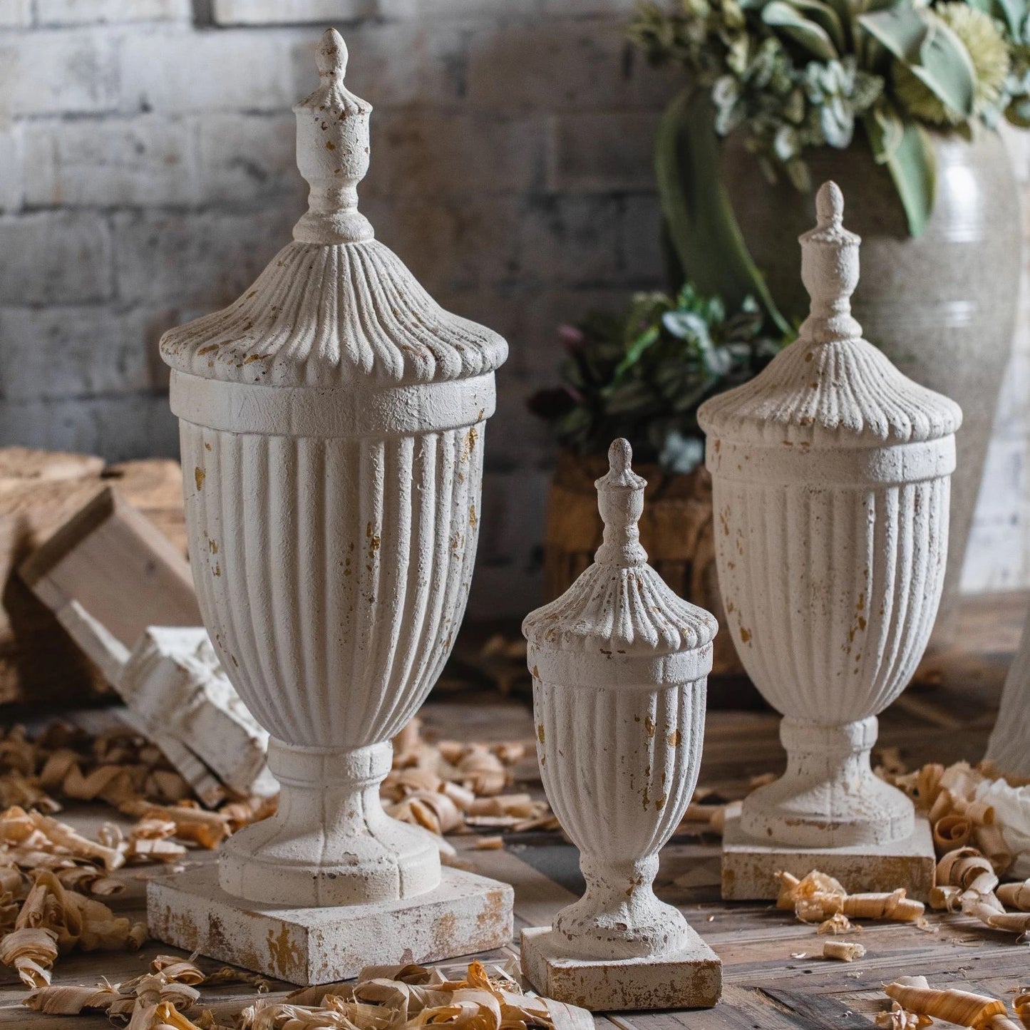 Home Deco Retro Industrial Oxide Cylindrical Vase Decoration Village Courtyard Deco Vase