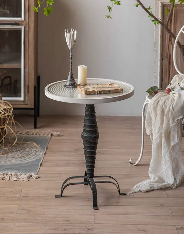 Nordic Modern Glass Nesting Tea Table - Adjustable Metal Accent Table