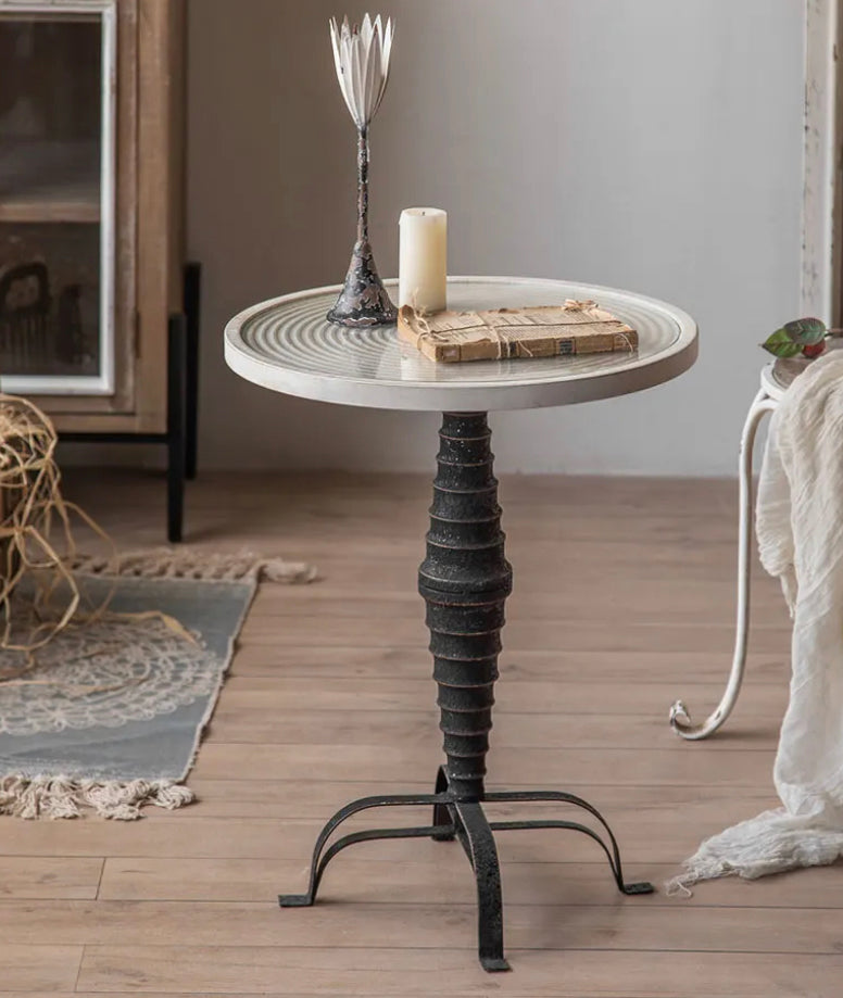 Nordic Modern Glass Nesting Tea Table - Adjustable Metal Accent Table