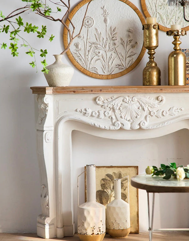 TTWO Italian Romanesque Console Table - Retro Wood Hallway Accent