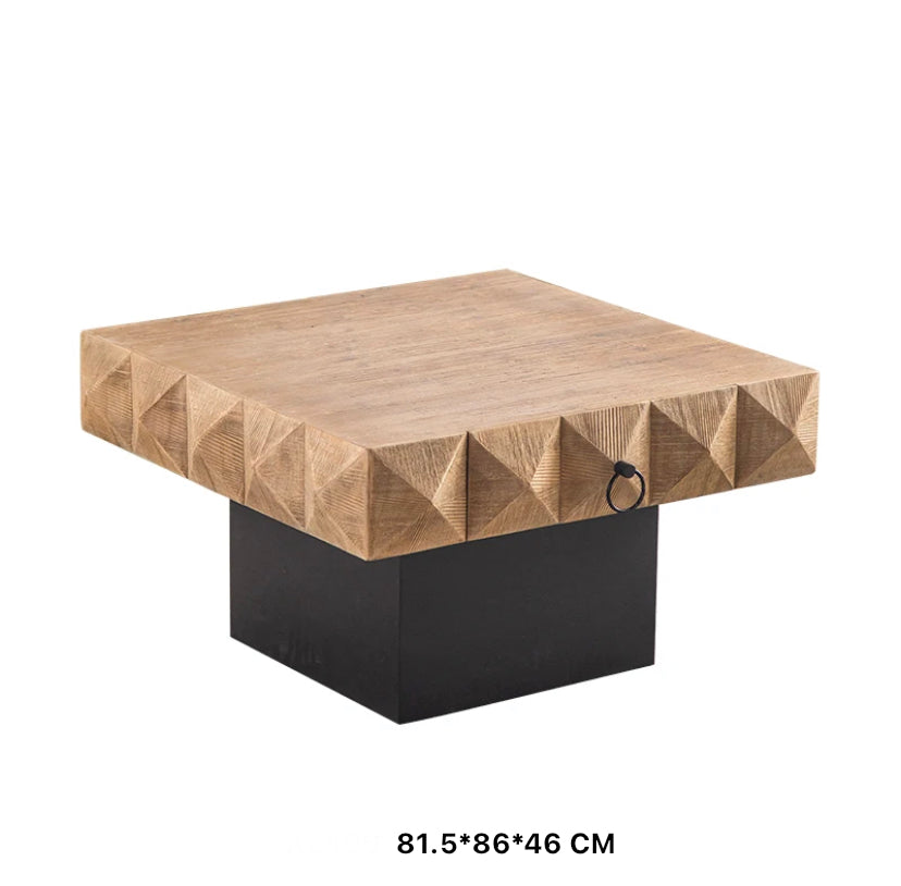TTWO Modern Square Wooden Coffee Table, with Storage