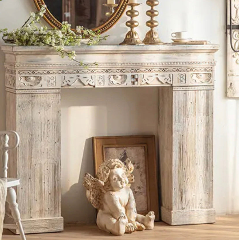European Style Living Room Furniture White Hallway Accent Table Console Wall Tables