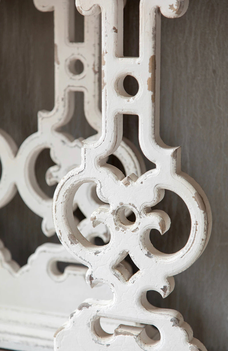 TTWO Romanesque Style Solid Wood Console Table - Adjustable Antique Hallway Accent