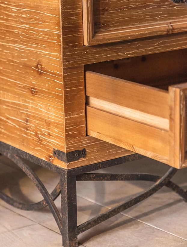 Japanese Wood Storage Table Bedroom Living Room Furniture Retro Side Accent Cabinet