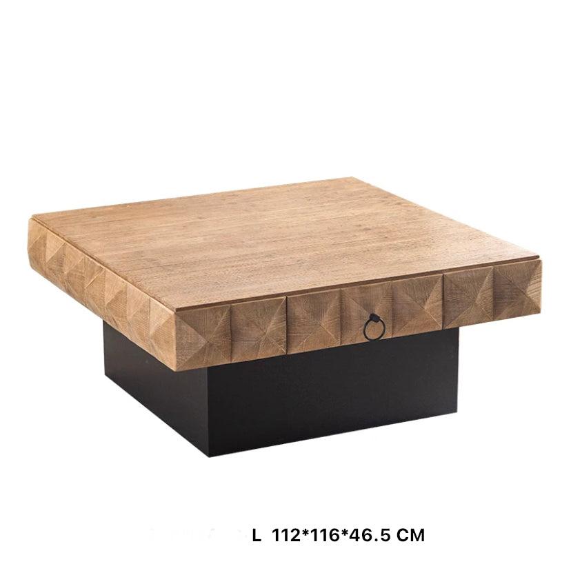 Modern Solid Wood Nesting Coffee Table - Adjustable Accent Table Set