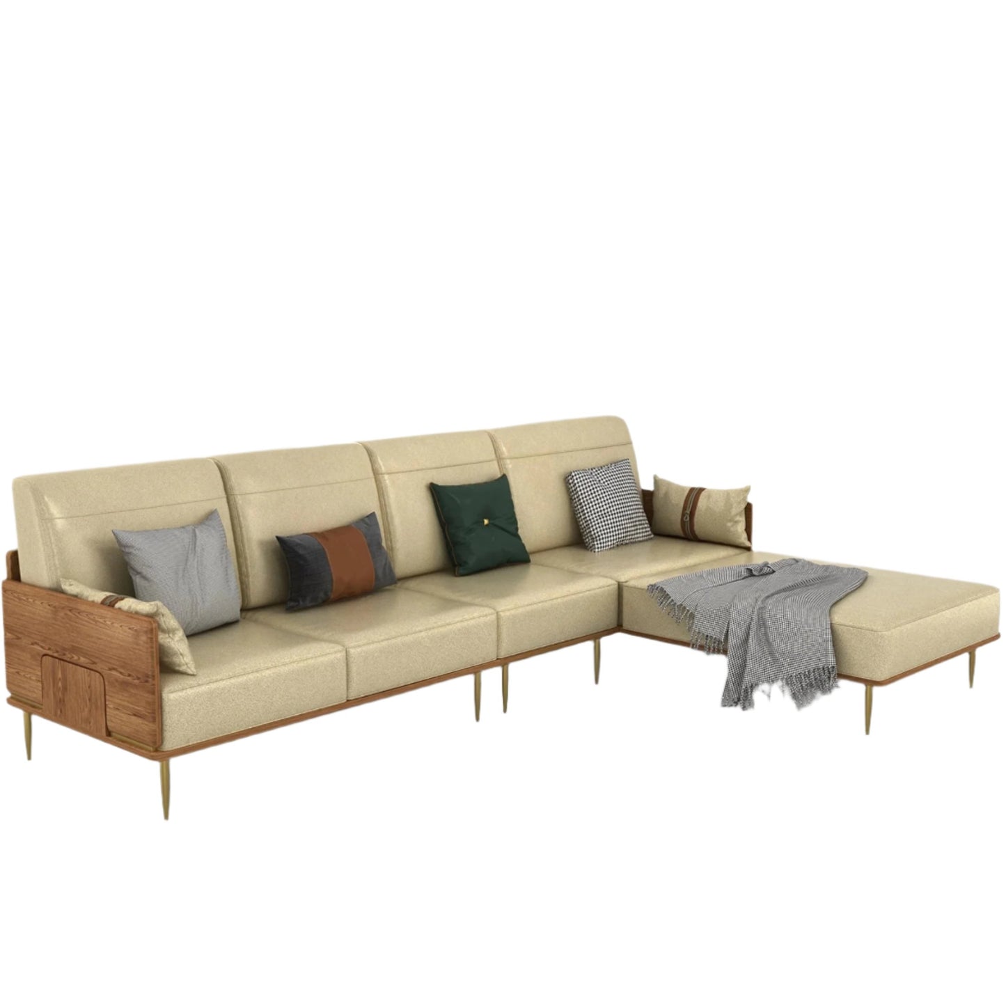 3+2+1 Sofa Set Genuine Leather PU Solid Wood Vintage Sectional Sofas Living Room Furniture Salon 7 Seater Sofa Set