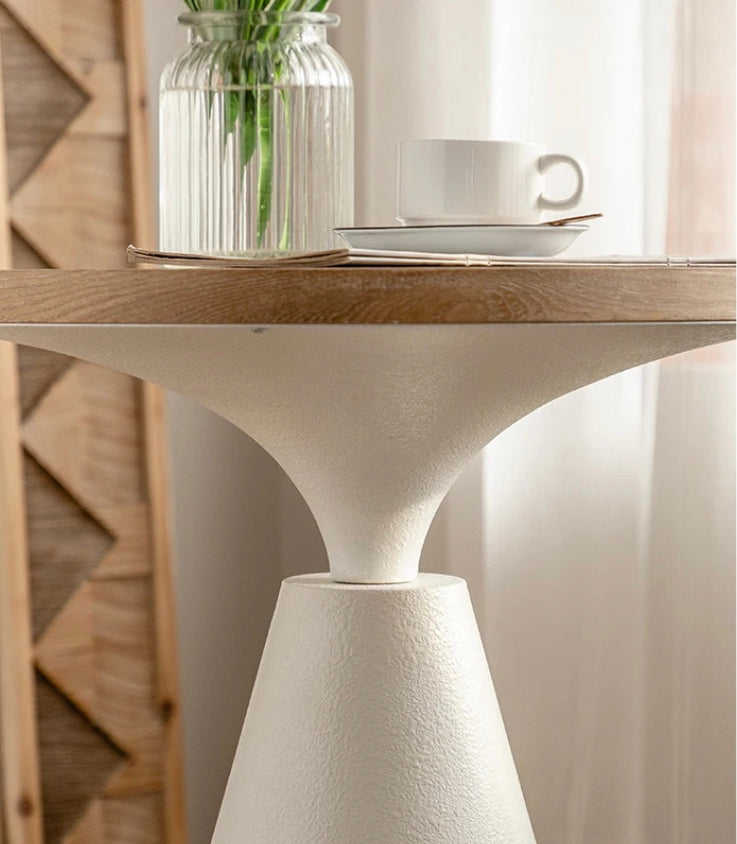 Modern Nordic Wood & Iron Tea Table - Adjustable Retro Accent End Table