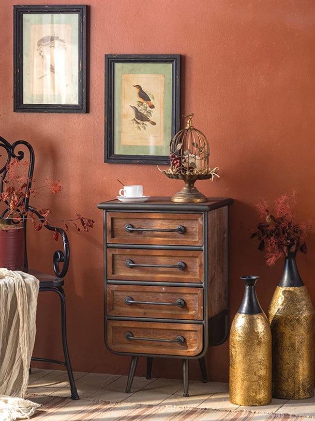 Rustic Furniture Accent Cabinet Bedroom Chest Of Drawer Living Room Solid Wood Sideboard