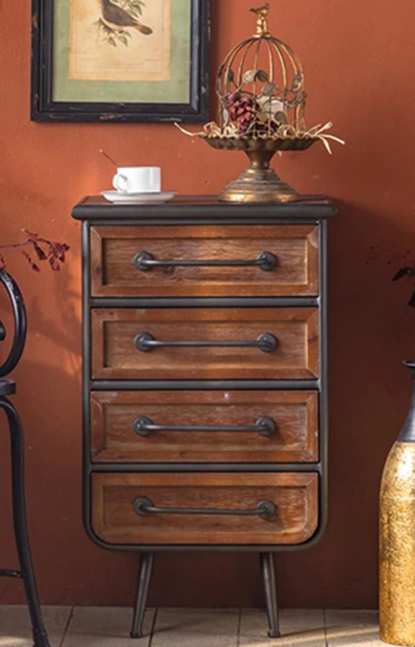 Rustic Furniture Accent Cabinet Bedroom Chest Of Drawer Living Room Solid Wood Sideboard
