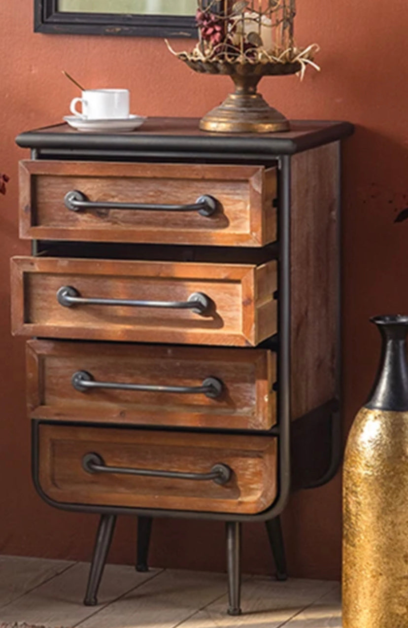 Rustic Furniture Accent Cabinet Bedroom Chest Of Drawer Living Room Solid Wood Sideboard