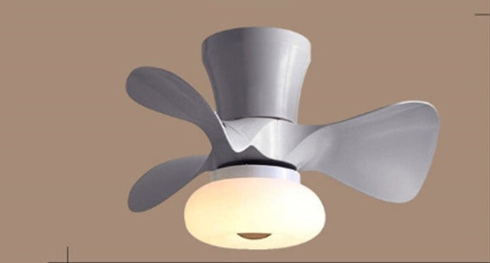Wood Small Ceiling Fans Colorful Macoron Fans 22 Inch APP Dimming Smart Wood Fans