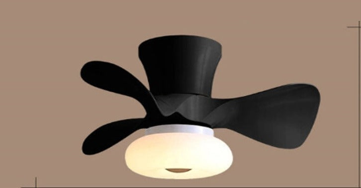 Wood Small Ceiling Fans Colorful Macoron Fans 22 Inch APP Dimming Smart Wood Fans