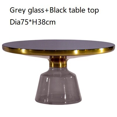 Luxury Round Glass Coffee Table, Customizable Modern Design