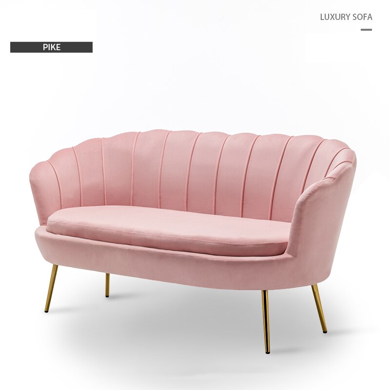 Couch Petal-Shaped Large Two Seat Sofa Nordic Luxury Modern 2 Sitzer Sofas