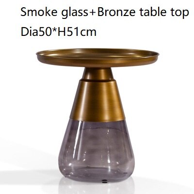 Luxury Round Glass Coffee Table, Customizable Modern Design