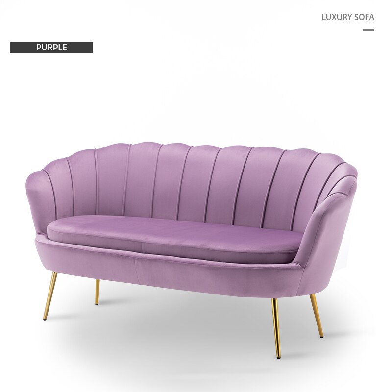 Couch Petal-Shaped Large Two Seat Sofa Nordic Luxury Modern 2 Sitzer Sofas