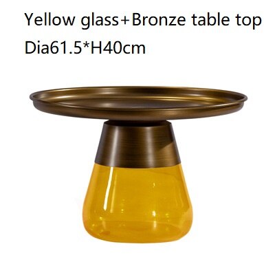 Luxury Round Glass Coffee Table, Customizable Modern Design