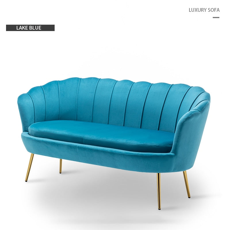 Couch Petal-Shaped Large Two Seat Sofa Nordic Luxury Modern 2 Sitzer Sofas