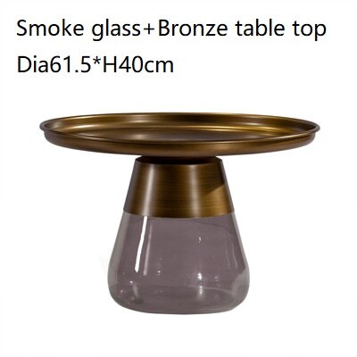 Luxury Round Glass Coffee Table, Customizable Modern Design