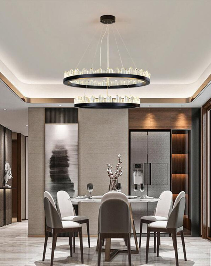 Suspension Manggic Moderne Cristal Suspendu LED Nordique Lumière Leuchter