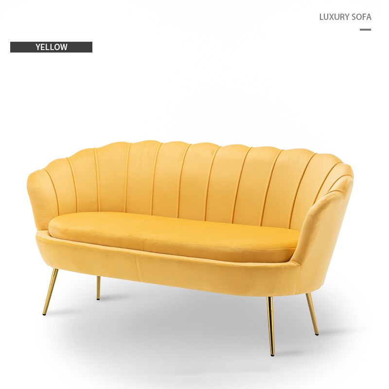 Couch Petal-Shaped Large Two Seat Sofa Nordic Luxury Modern 2 Sitzer Sofas
