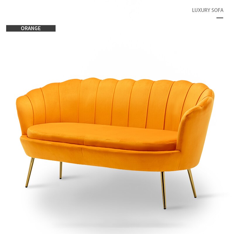 Couch Petal-Shaped Large Two Seat Sofa Nordic Luxury Modern 2 Sitzer Sofas