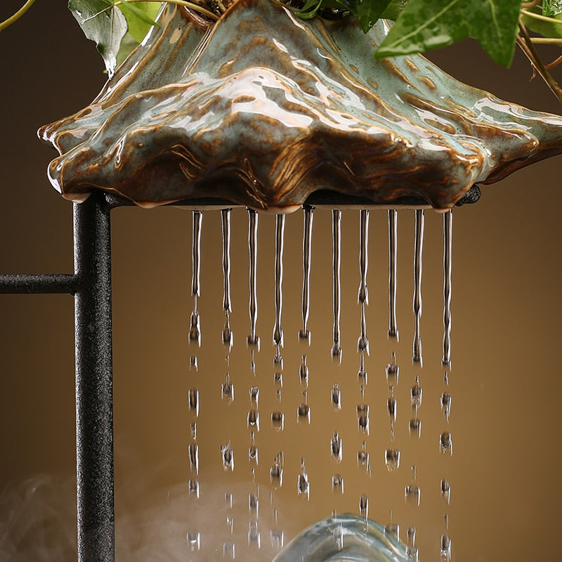 Incense Burner Zen Waterfall Retro Led Incense Burner Decorative Art