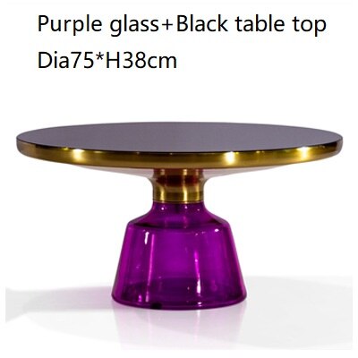 Luxury Round Glass Coffee Table, Customizable Modern Design