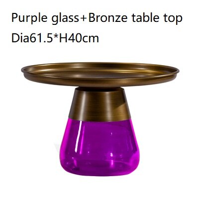 Luxury Round Glass Coffee Table, Customizable Modern Design