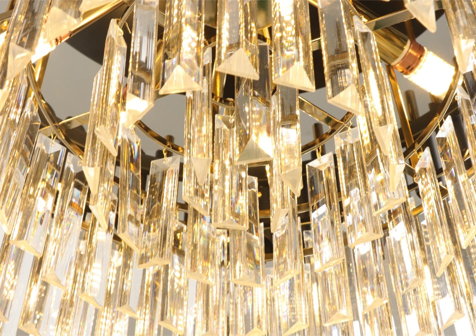 Ceiling Light Luxury Black Modern Home Crystal Ceiling Lights Fixture Leuchter