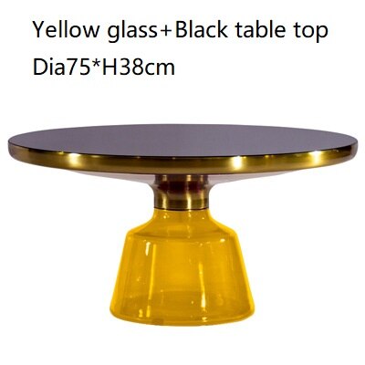 Luxury Round Glass Coffee Table, Customizable Modern Design