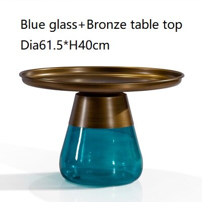 Luxury Round Glass Coffee Table, Customizable Modern Design