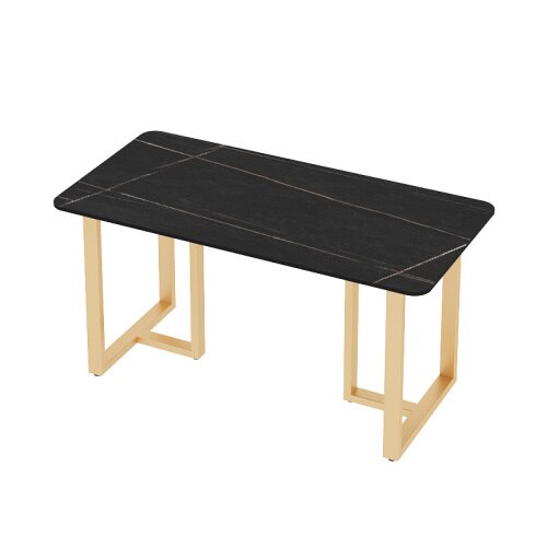 Nordic American Wood Dining Table Set with Leather Sofas - Modern Kitchen & Restaurant Furniture