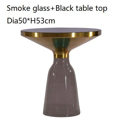 Luxury Round Glass Coffee Table, Customizable Modern Design