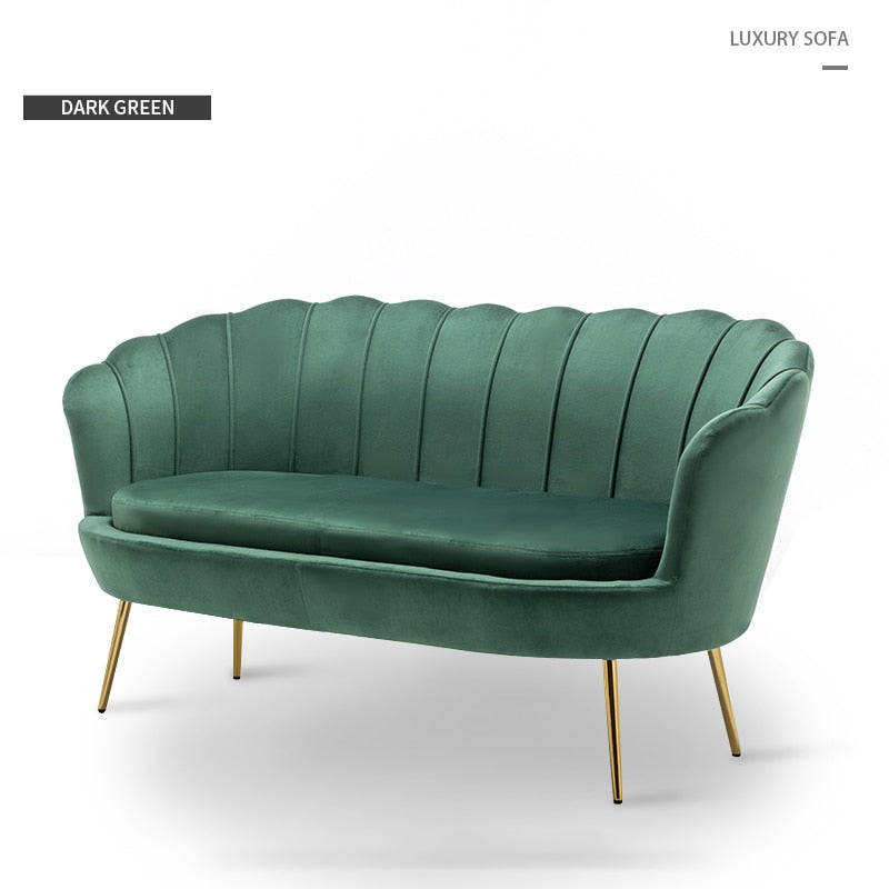 Couch Petal-Shaped Large Two Seat Sofa Nordic Luxury Modern 2 Sitzer Sofas