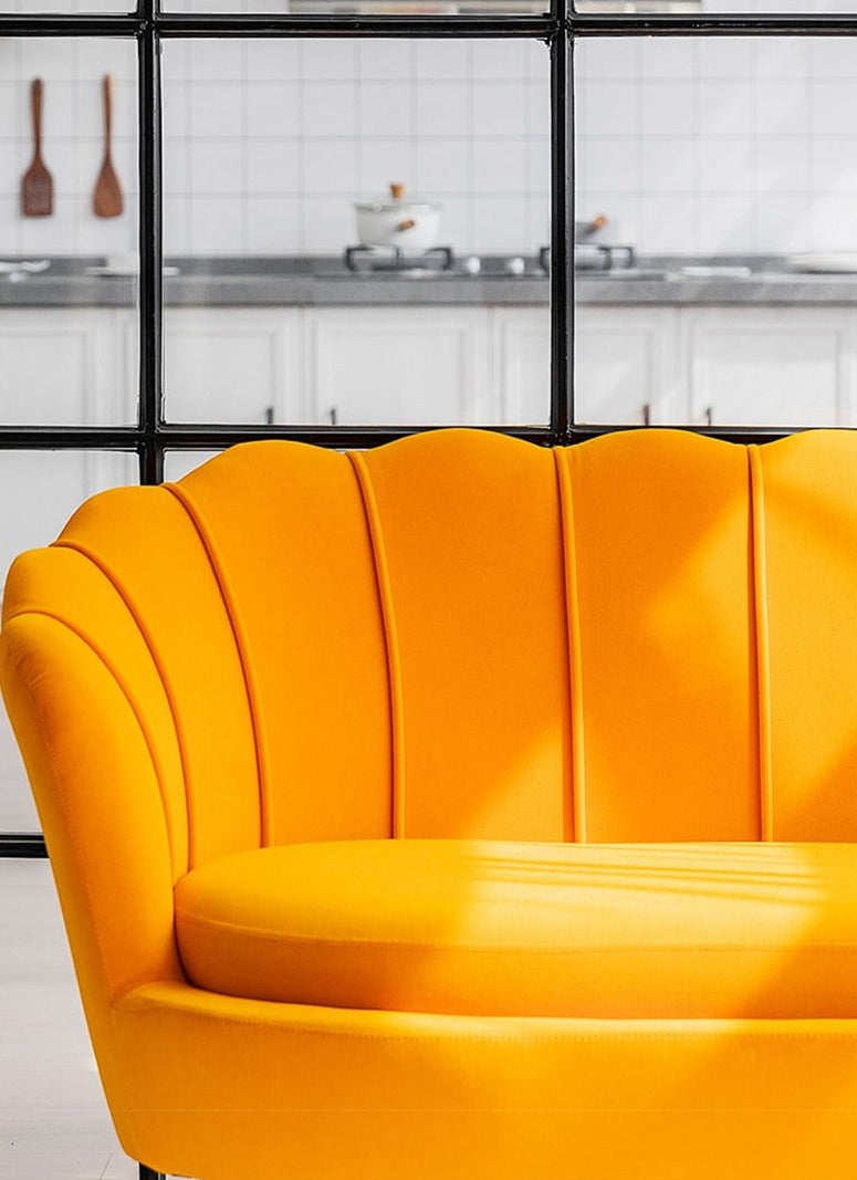 Couch Petal-Shaped Large Two Seat Sofa Nordic Luxury Modern 2 Sitzer Sofas