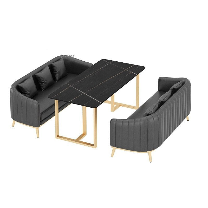 Kitchen & Dining Furniture Sets American Wood Sets Home Nordic Leather Living Room Restaurant Esstisch-Sets