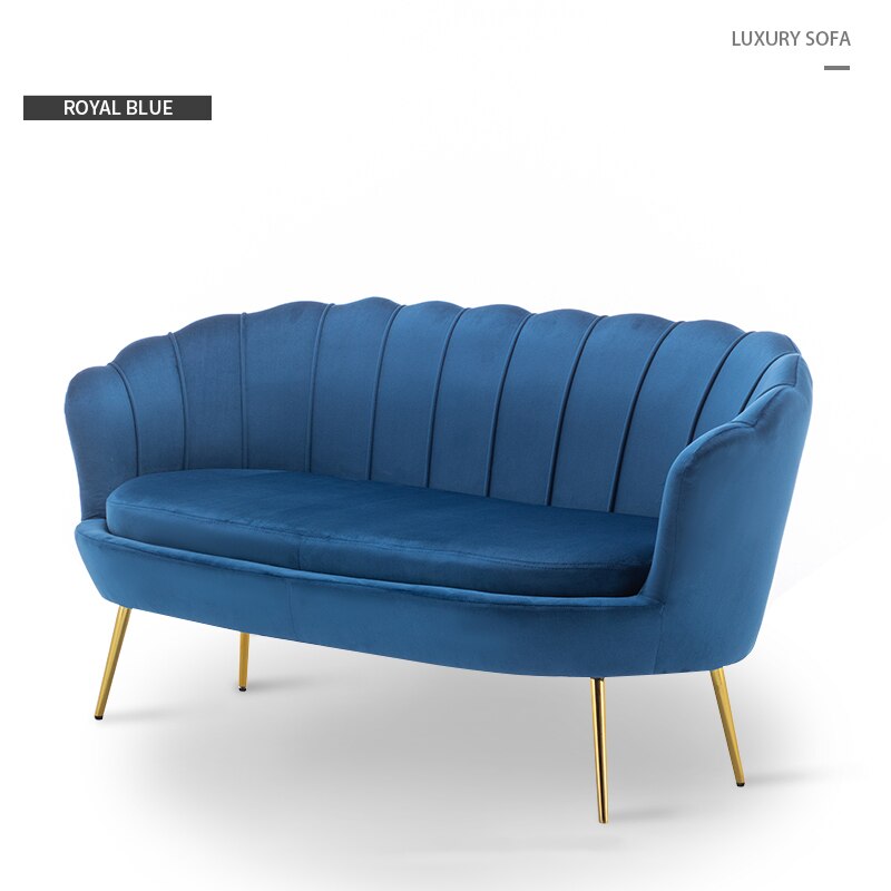 Couch Petal-Shaped Large Two Seat Sofa Nordic Luxury Modern 2 Sitzer Sofas