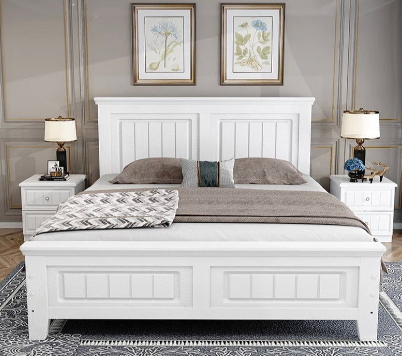 Double Beds Set Modern Wood Bed Solid Wood Schlafzimmer Bett Set