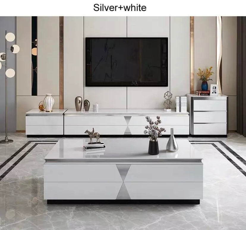 TV Lowboards And Coffee Table With Drawer Living Room Furniture Fernsehtisch Sets Luxury TV Unit Cabinets