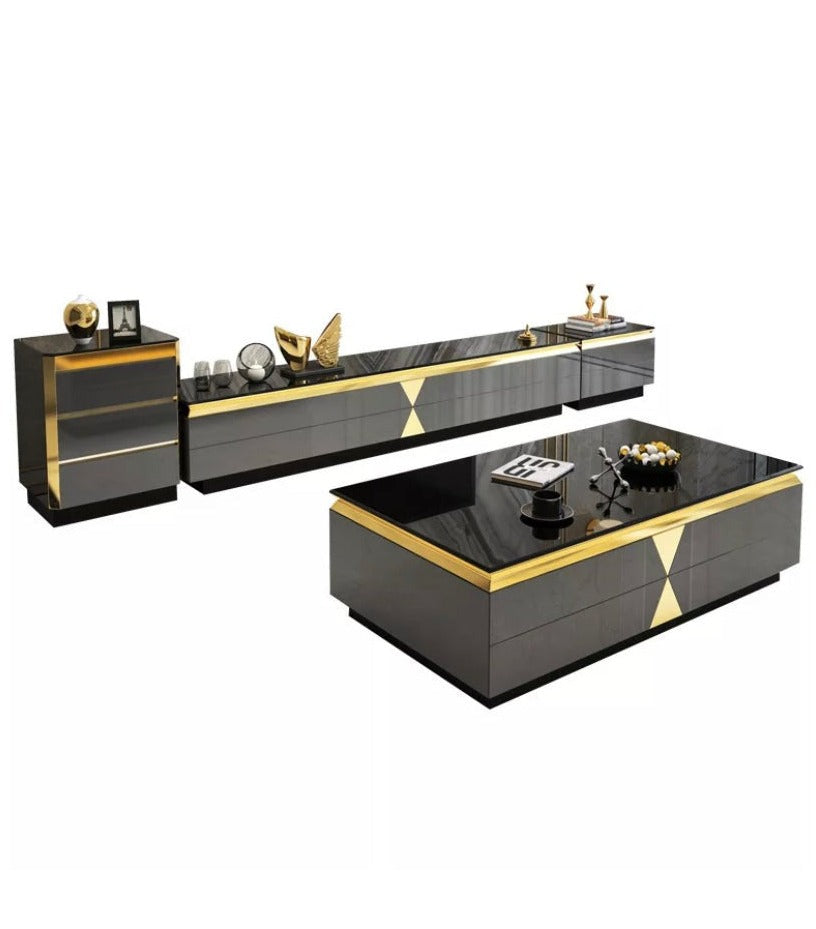 TV Stand And Coffee Table With Drawer Living Room Furniture Fernsehtisch Sets Luxury TV Unit Cabinets