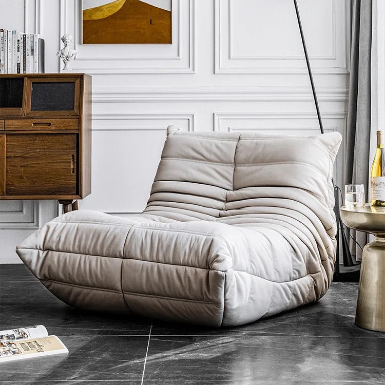 Italian Leather Chaiselongue Chair - Luxury, Customizable