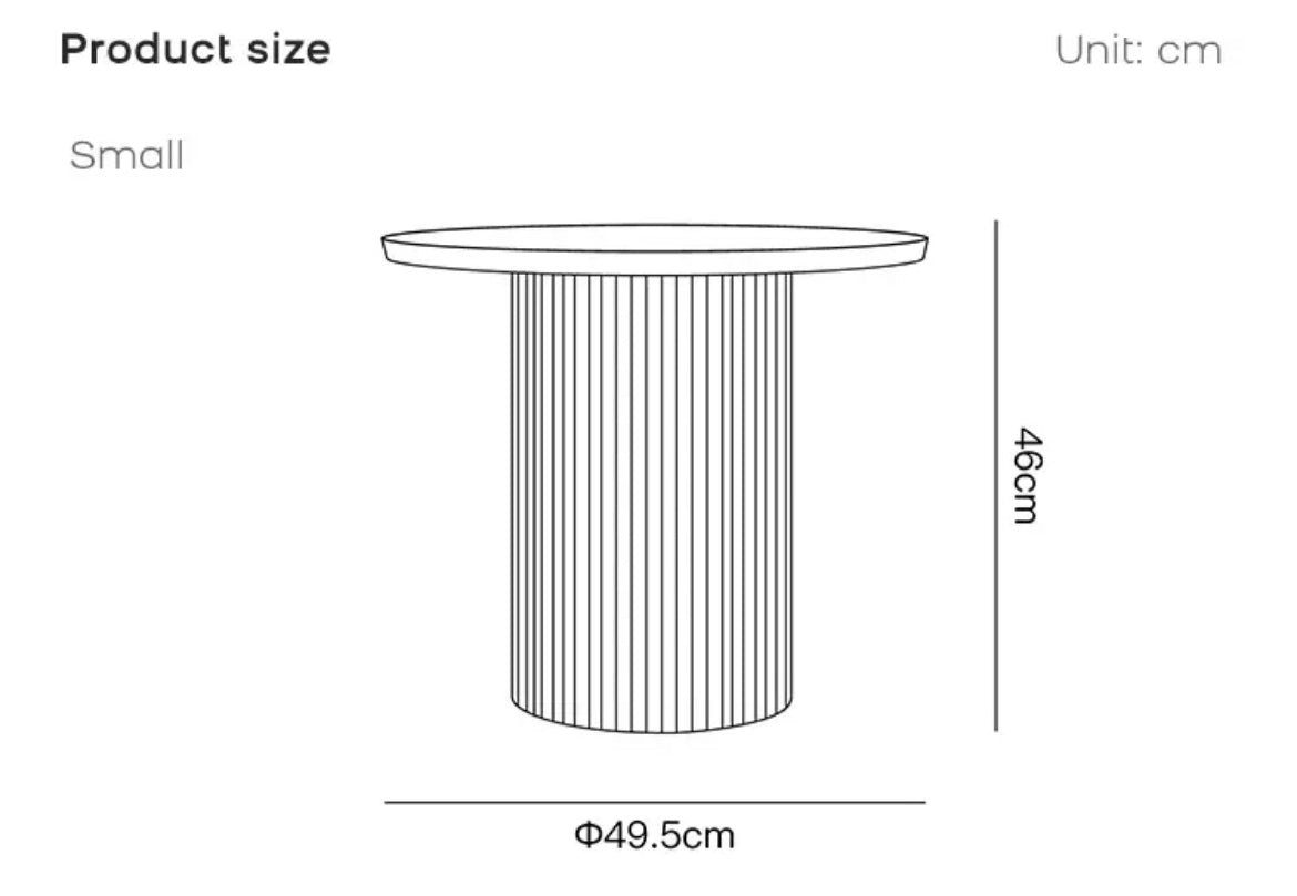 Light Luxury Marble & Wood Nesting Coffee Tables, Modern Round Art Design