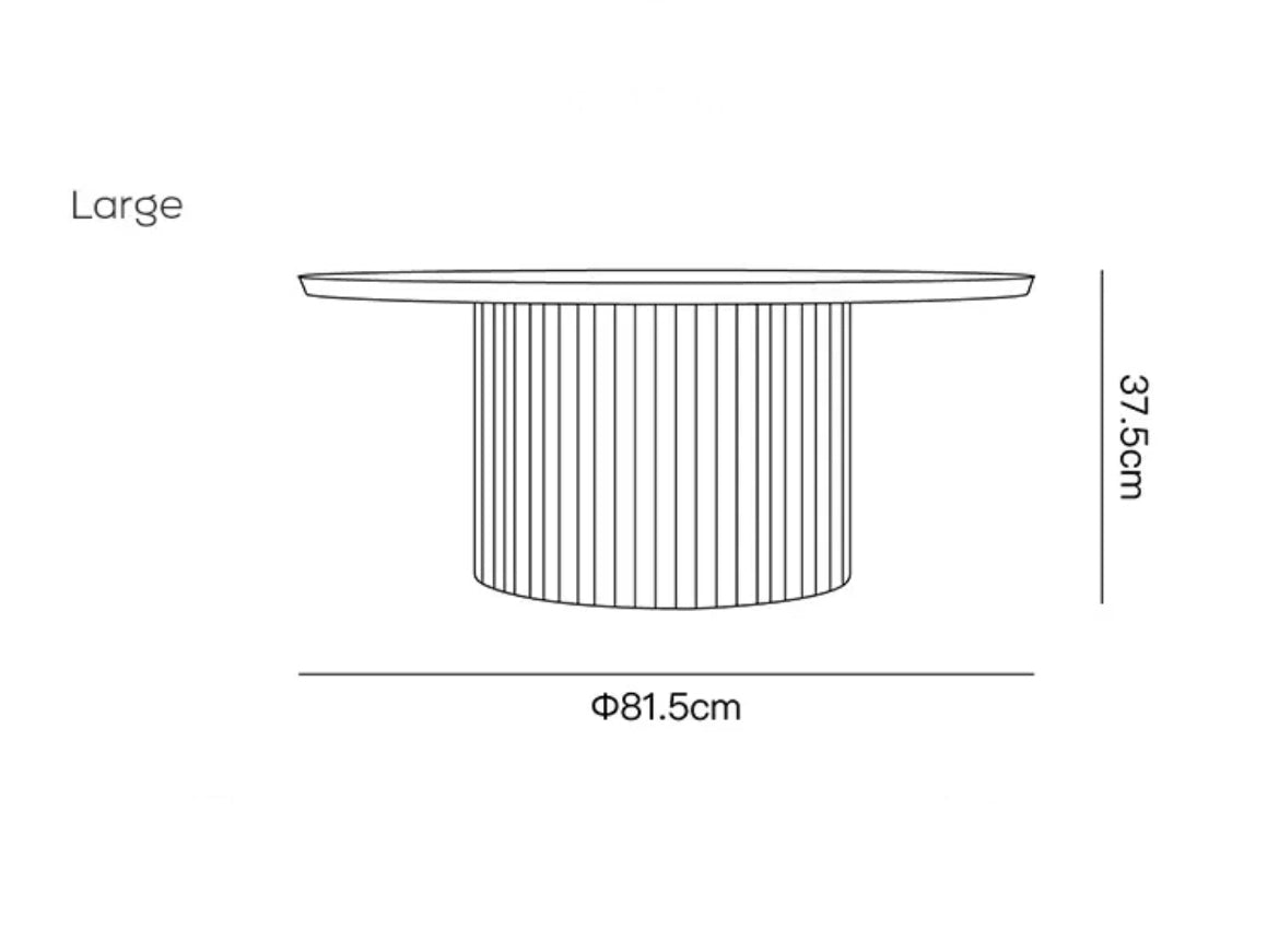 Light Luxury Marble & Wood Nesting Coffee Tables, Modern Round Art Design