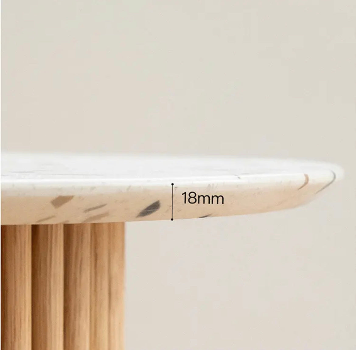 Light Luxury Marble & Wood Nesting Coffee Tables, Modern Round Art Design