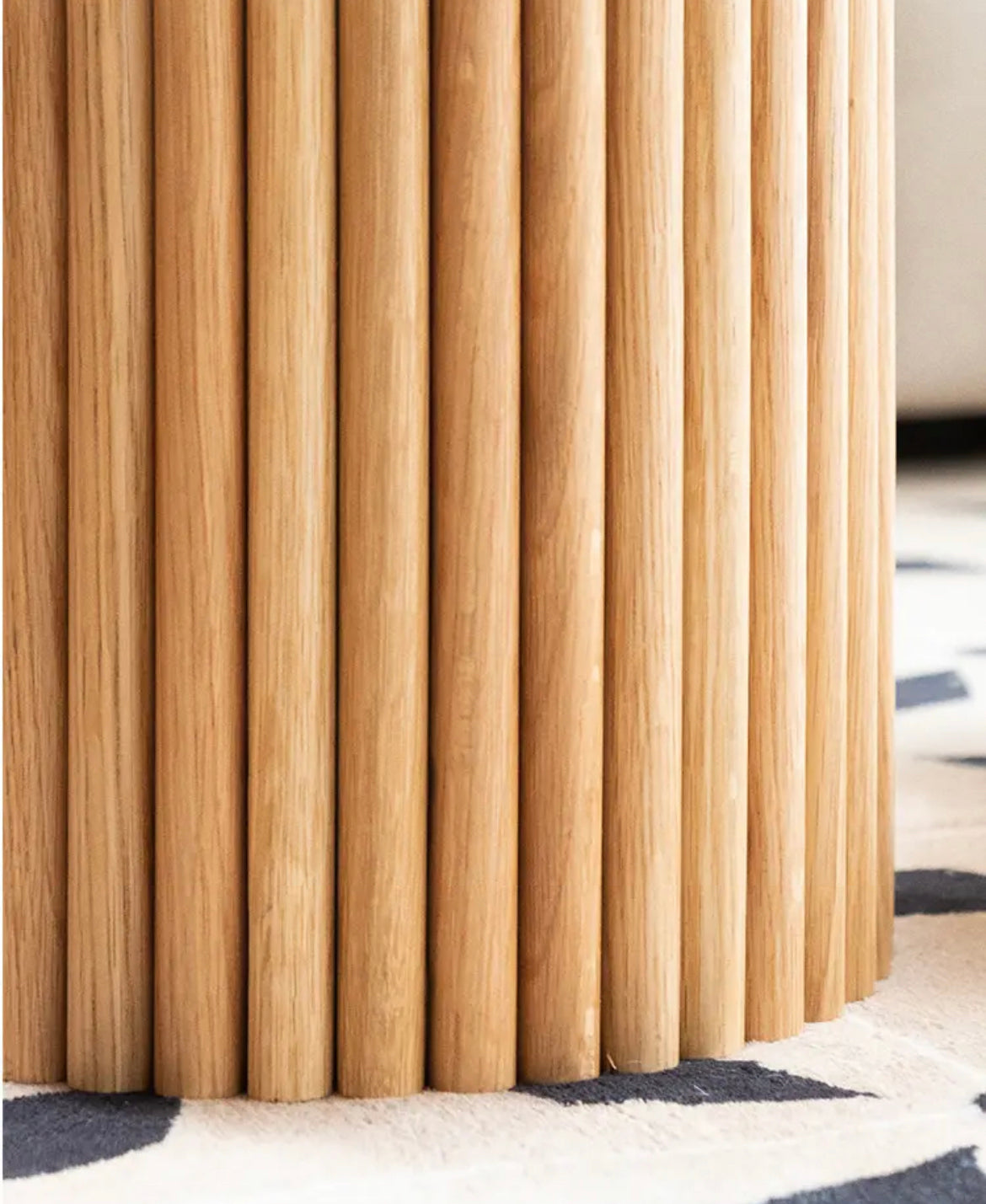 Light Luxury Marble & Wood Nesting Coffee Tables, Modern Round Art Design