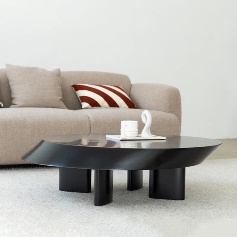 MAX Scandinavian Oval Wooden Coffee Table, Minimalist Nordic Design