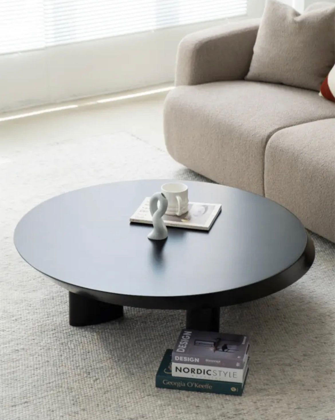 MAX Scandinavian Oval Wooden Coffee Table, Minimalist Nordic Design
