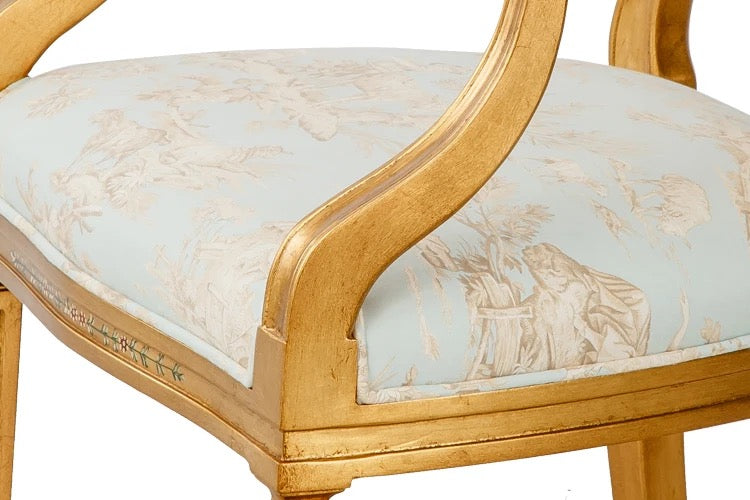 Dinning Chair Hollow Out Back Comfortable Brass Baroque Design Dining Room Chairs